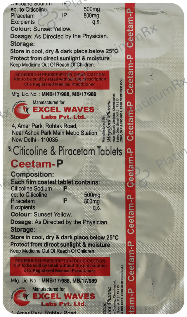 Ceetam P 500mg/800mg Tablet