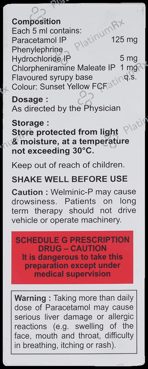 Welminic P Syrup 60ml