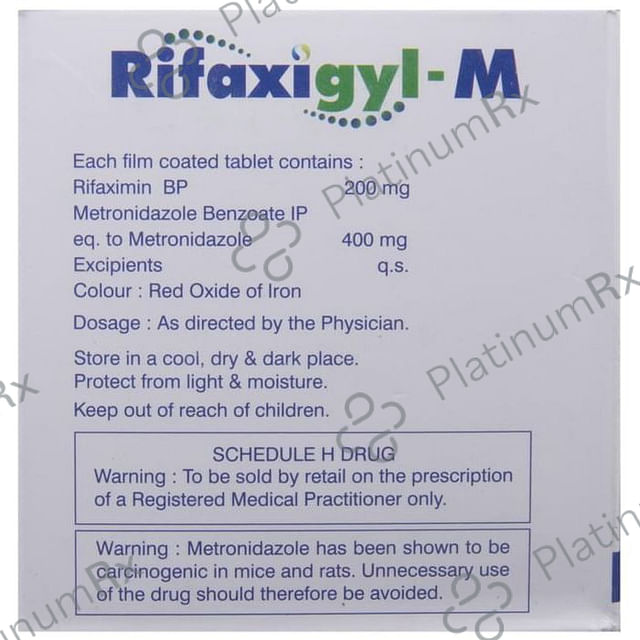 Rifaxigyl M 400/200mg Tablet 10s