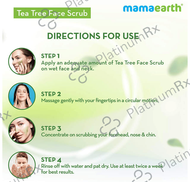 Mamaearth Tea Tree Face Scrub - Paraben & SLS-Free - For All Skin Types