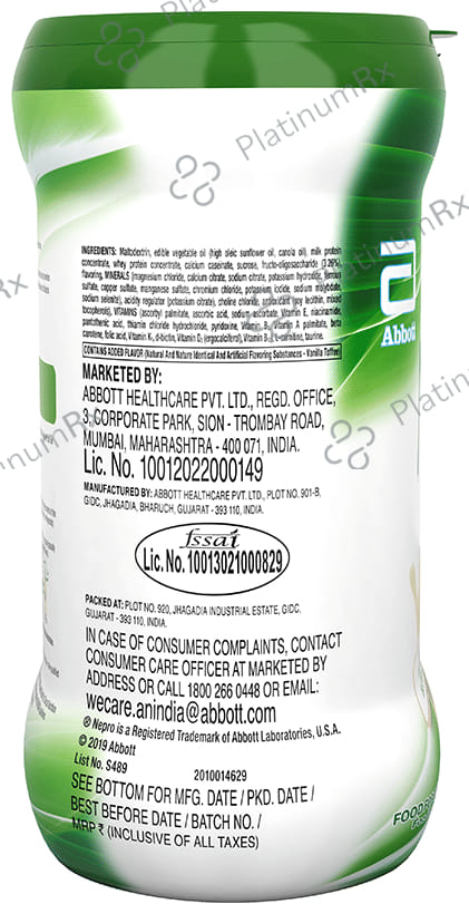Nepro Complete Renal Nutrition High Protein Vanilla Toffee Flavour Powder 400gm