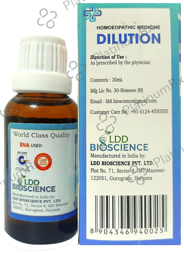 LDD Bioscience Mercurius Iod Flavus Dilution 1000 CH 30 ml