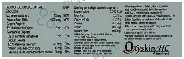 Oxyskin HC Softgel Capsule