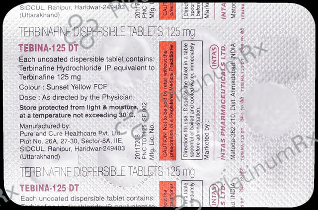 Tebina 125mg Tablet DT