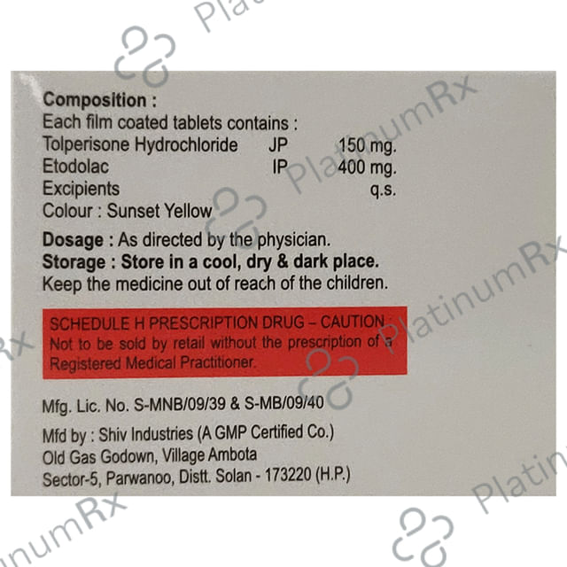 Tizilex ED 10/150mg Tablet 10s