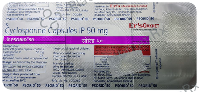 Psorid 50mg Capsule 10s