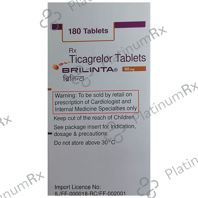 Brilinta 90mg Tablet 180s
