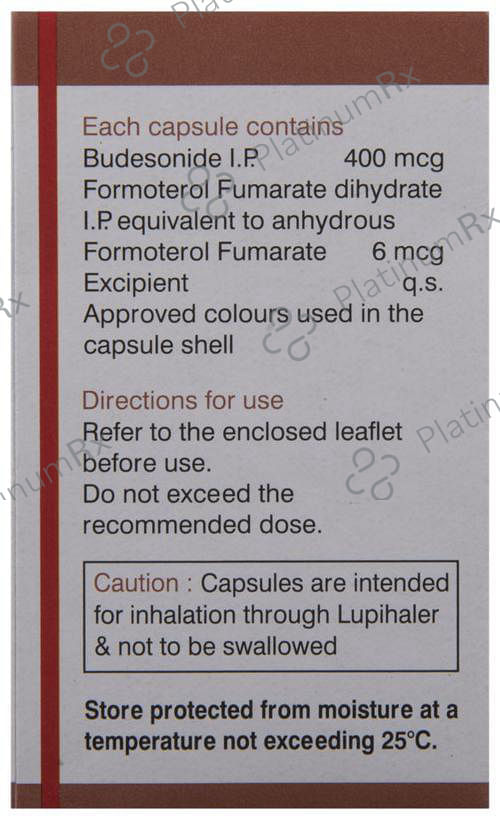 Budamate 6/400mcg Transcaps 30s