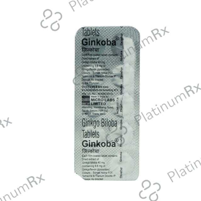 Ginkoba 40mg Tablet 10s