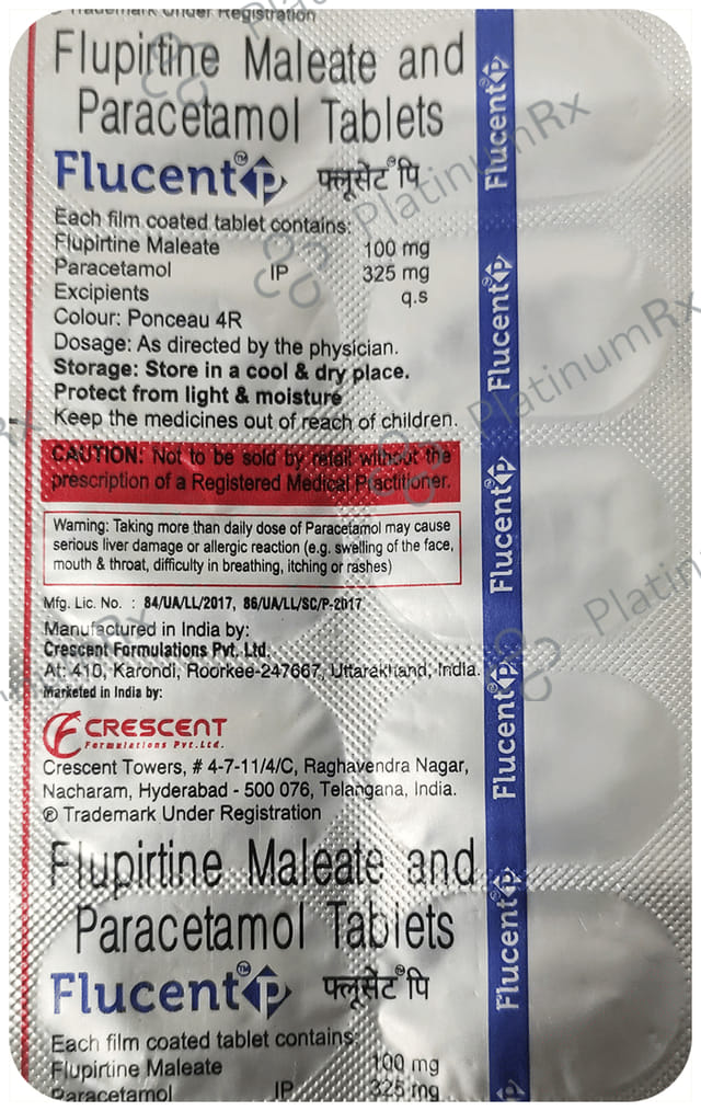 FLUCENT P 100MG/325MG TABLET