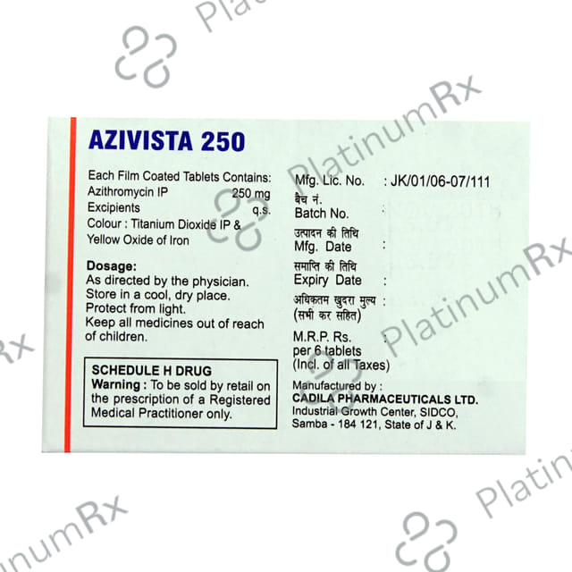 Azivista 250mg Tablet