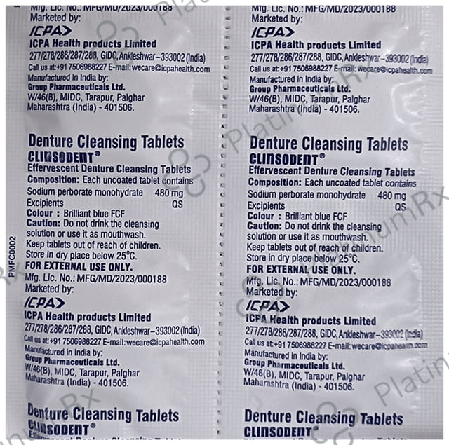 Clinsodent Tablet 4s
