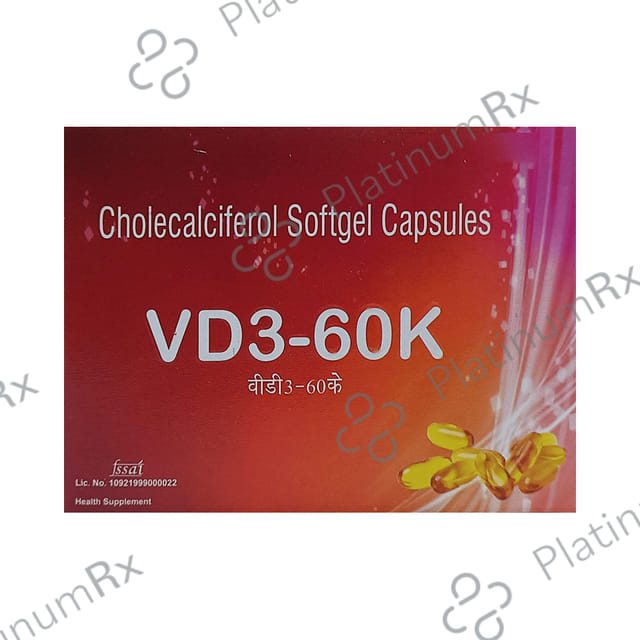VD3 60000IU Soft Gelatin Capsule 4s