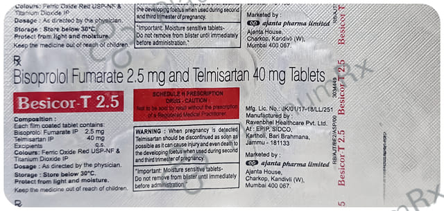 Besicor T 2.5/40mg Tablet 10s