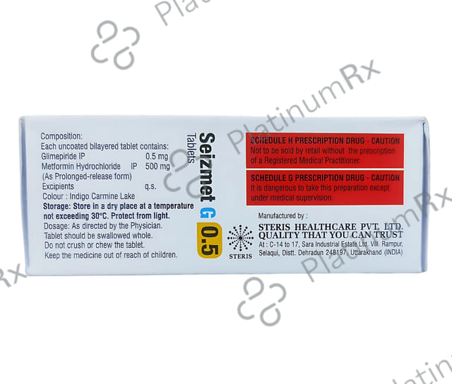Seizmet G 0.5/500mg Tablet 15s