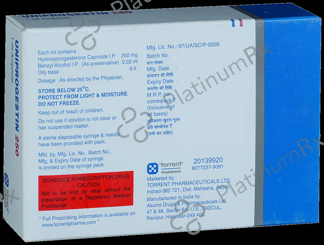 Uniprogestin 250 Injection