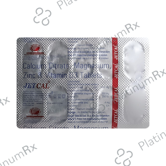 Jetcal Tablet 10 Tablet Medlife Genetics
