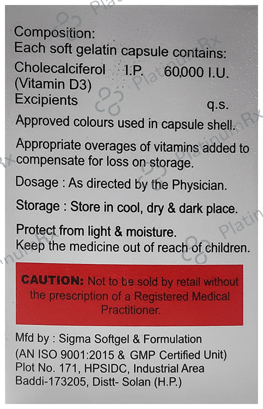 Improcal D3 60K Soft Gelatin Capsule