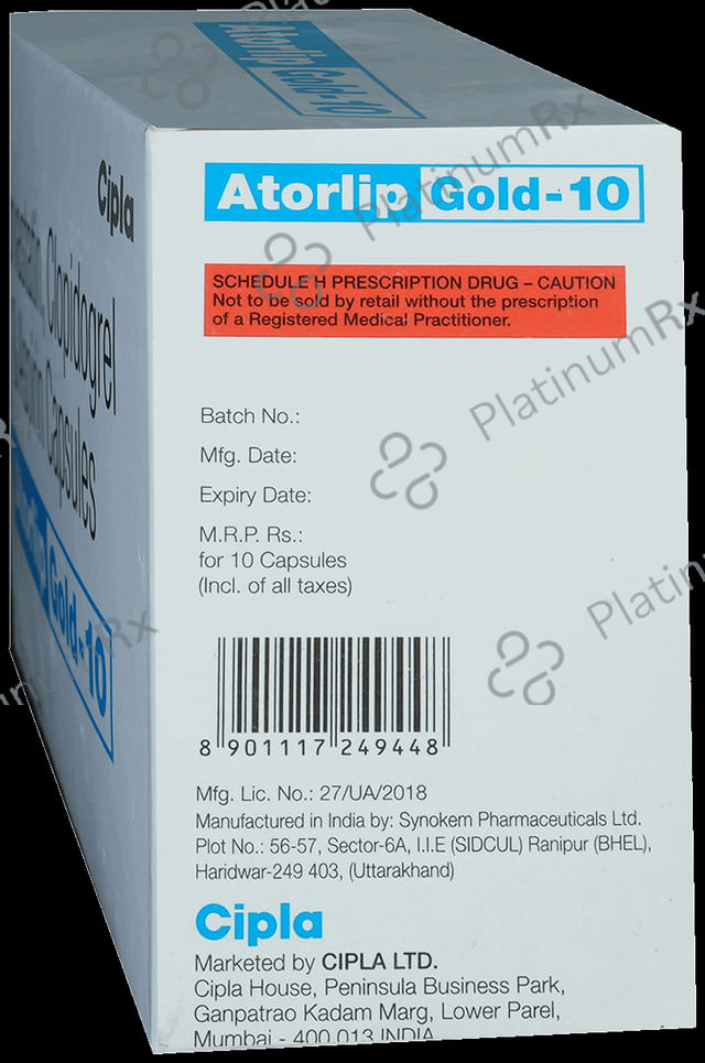 Atorlip Gold 10/75/75mg Capsule 10s