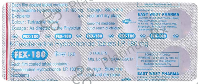 Fex 180mg Tablet 10s