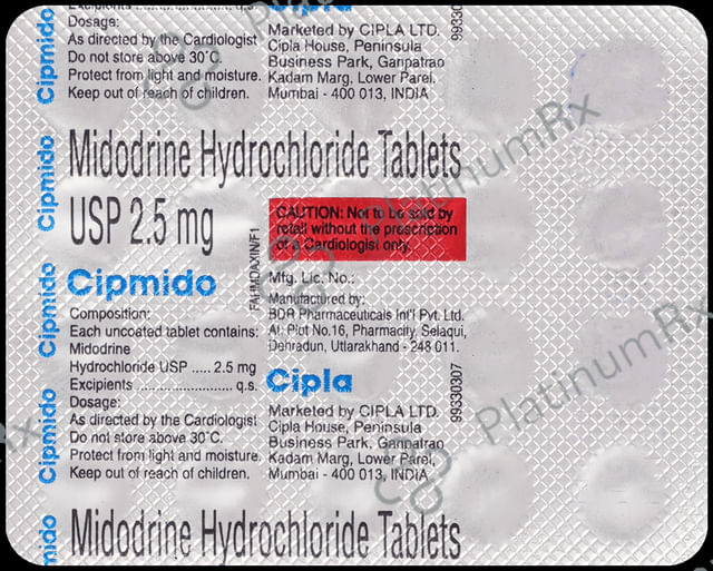 Cipmido 2.5mg Tablet