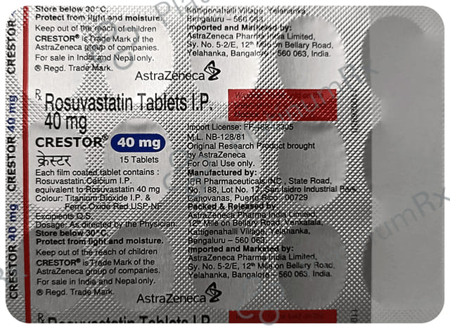 Crestor 40mg Tablet 15s