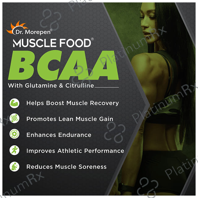 Dr. Morepen Muscle Food BCCA for Lean Muscles, Performance & Strength - Flavour Pineapple Play