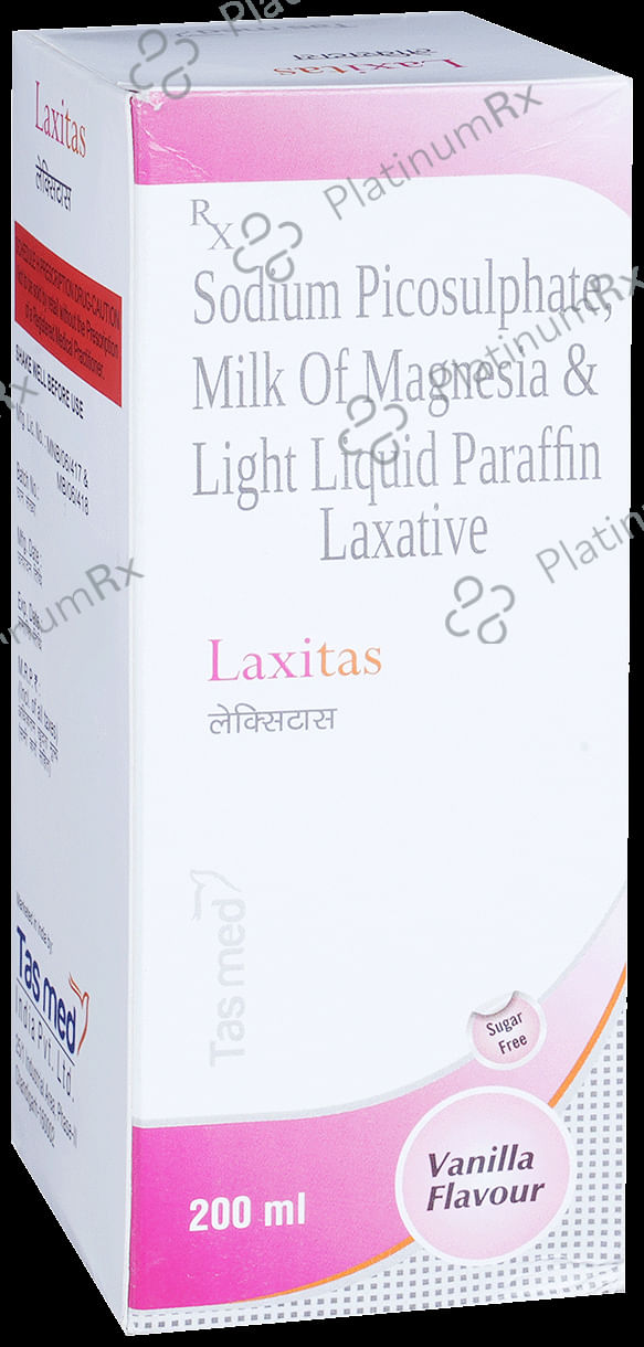 Laxitas Laxative Vanilla Flavour Sugar Free Solution 200ml
