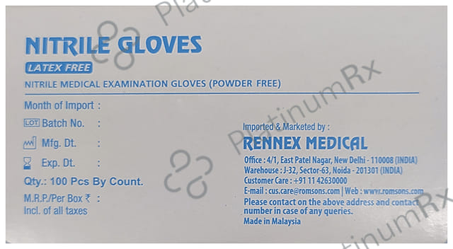Romsons Nitrile Pair of Gloves Medium