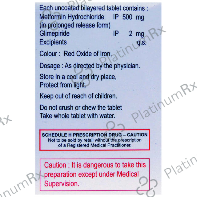 Metffil G 2/500mg Tablet PR 10s