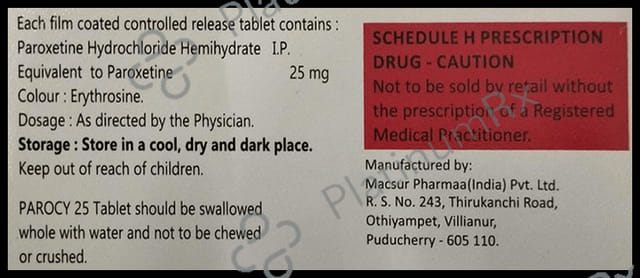 Parocy 25 Tablet CR