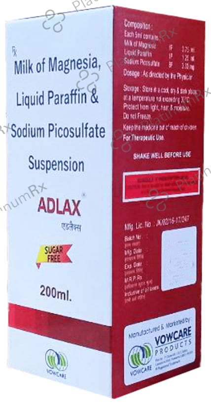 Adlax Oral Suspension Sugar Free 200ml