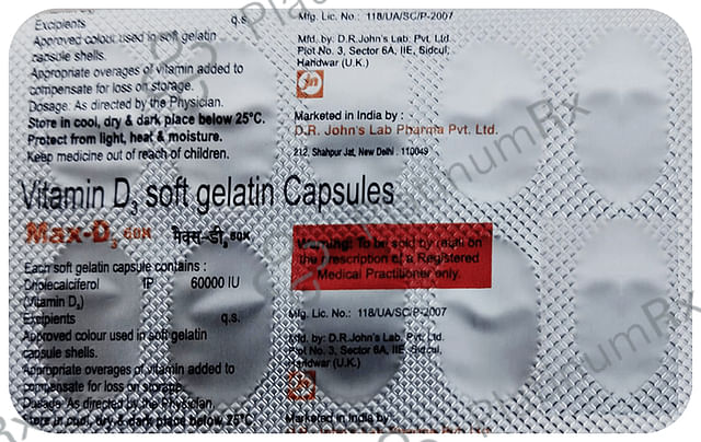 Max-D3 60K Soft Gelatin Capsule 8s