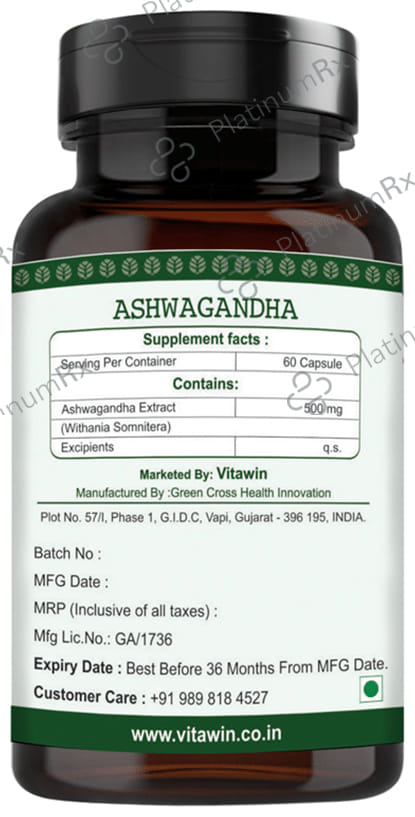 Vitawin Ashwagandha Vegetarian Capsule