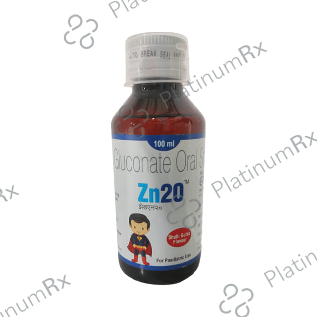 ZN 20mg Shahi Gulab Flavour Oral Solution 100ml