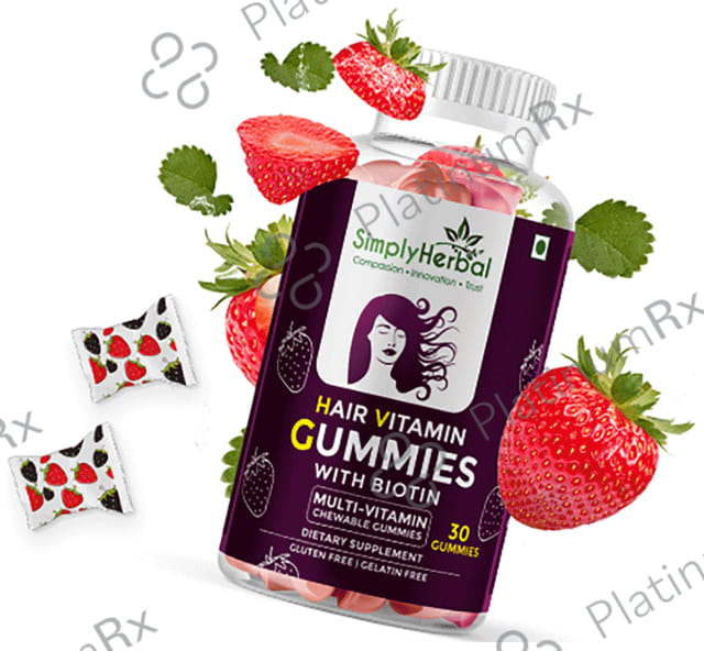 Simply Herbal Hair Vitamin Gummies with Biotin