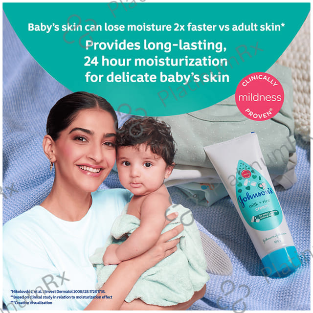 Johnson's Baby Milk + Rice For Baby's Healthy Skin Cream 100gm