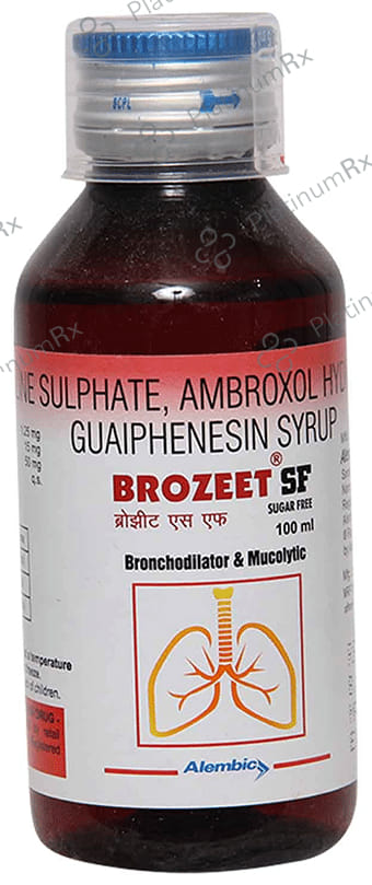 Brozeet SF 15/50/1.25mg Syrup 100ml