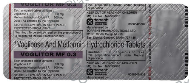 Voglitor MF 0.3 500/0.3mg Tablet 10s
