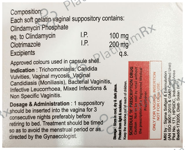 VG3 100/200mg Suppositories 3s
