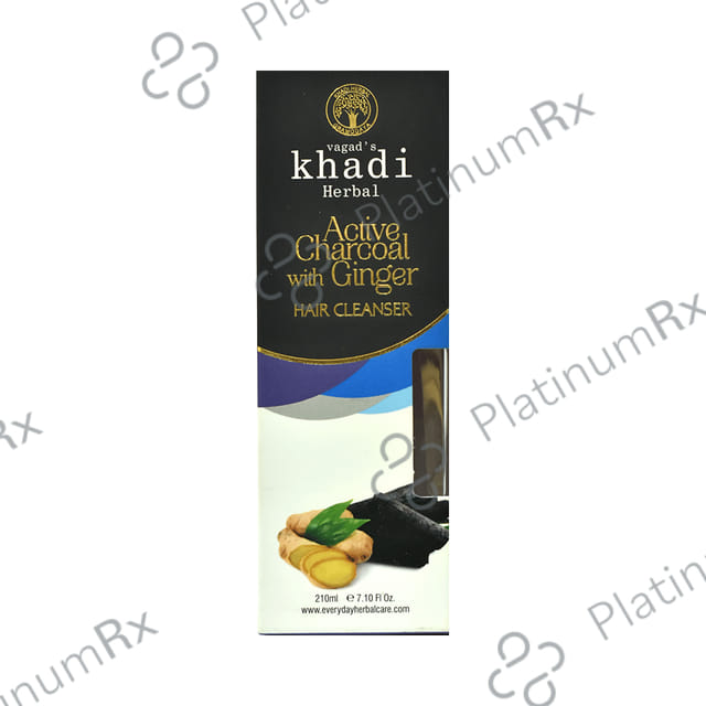 Vagad's Khadi Herbal Hair Cleanser Active Charcoal with Ginger