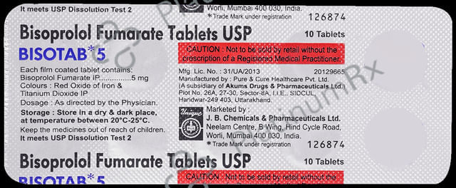 Bisotab 5mg Tablet 10s