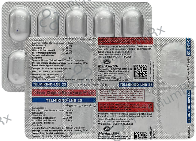 Telmikind LNB 10/25/40mg Tablet ER 10s
