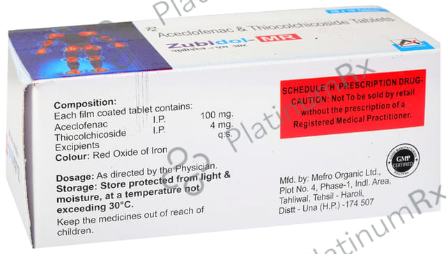 Zubidol MR 100mg/325mg/250mg Tablet 10s