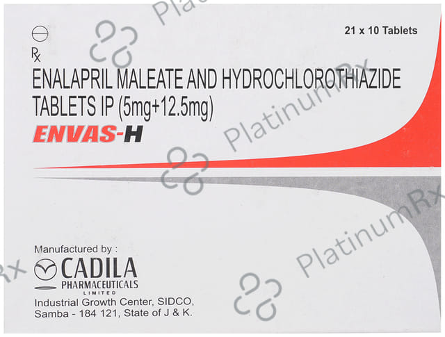 Envas H 5/12.5mg Tablet 10s