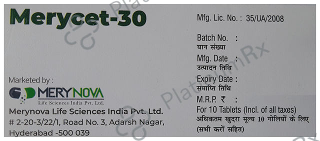 Merycet 30 Tablet