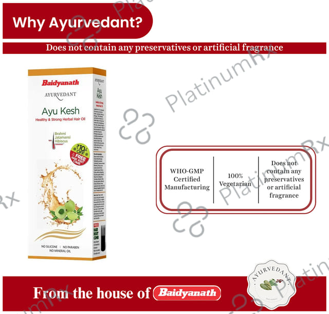 Baidyanath (Jhansi) Ayurvedant Herbal Hair Oil Ayu Kesh Healthy & Strong
