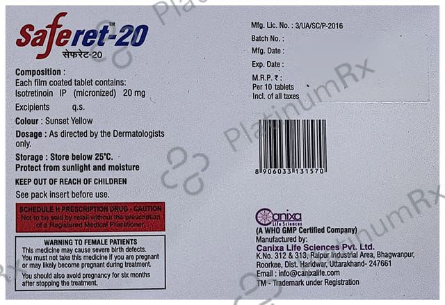 Saferet 20mg Tablet 10s