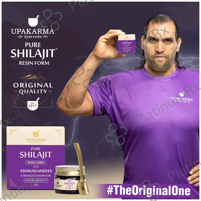 Upakarma Ayurveda Pure Shilajit Resin Form with Ashwagandha 10gm