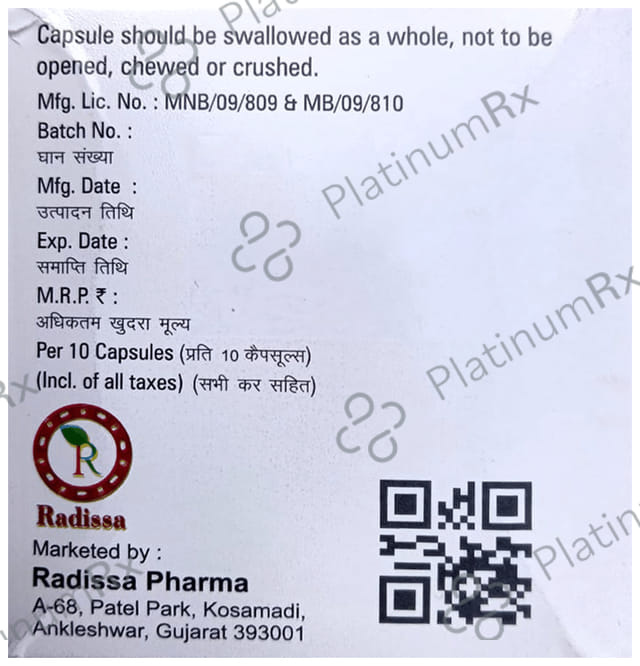 Radpreg D 20/75mg Capsule DR 10s